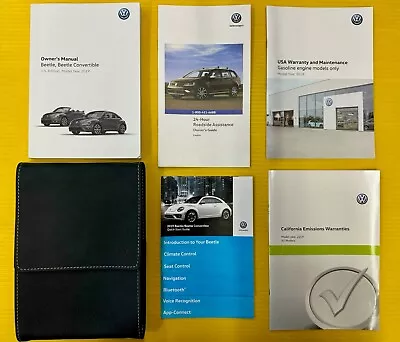 2019 Volkswagen Beetle / Beetle Convertible Owner's Owners Manual Set W Case OEM • $172.46