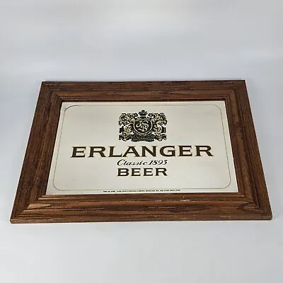 Erlanger Beer Framed Mirror 22.5  X 16.5  - Vintage Advertising Sign Bar • $29.95