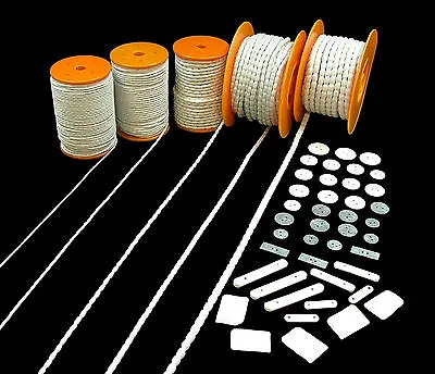 Curtain Blind Lining Fabric Lead Hem Tape Cord Rope Stick Penny Weights Sundries • £2.49