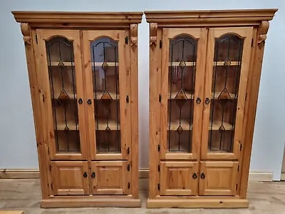 £120 • Buy Display Cabinet CORNER Dresser China Cabinet Pine Shelving Unit Bookcase Used
