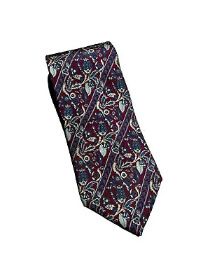 CHRISTIAN DIOR MONSIEUR Ancient Madder  Tie 100% Silk Tie Made In USA Maroon • $9.99