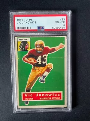 1956 Topps #13 Vic Janowicz PSA 4 Washington Redskins • $58
