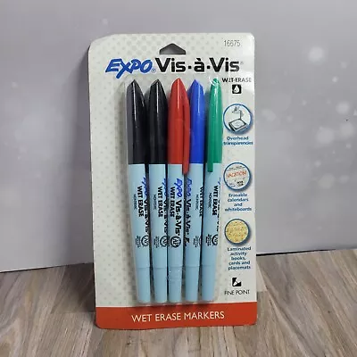 EXPO Vis-à-Vis Wet-Erase Marker Fine Point Asstd. 5/Set 16675 • $10.22