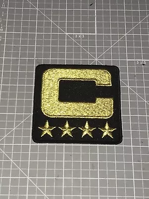 $9 • Buy Las Vegas Raiders Jersey Patch Metallic Gold & Black 4 Star Team Captain 2-3/4🔥