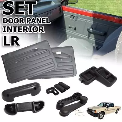 Set Door Panel Side Handle Lock Interior Grey Lr For Mazda B2200 B2500 Pickup • $351.99