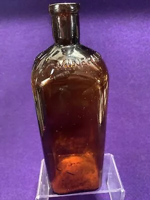 Vintage Veronica Mineral Water Amber Embossed Glass Bottle 10” Collectors 1900’s • $9.99