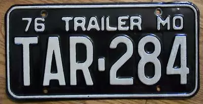 Single Missouri License Plate - 1976 - Tar-284 - Trailer • $6.99