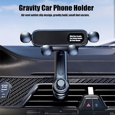 Mini Gravity Car Phone Holder Air Vent Mount For IPhone 15 14 13 Pro Max Samsung • $16.85