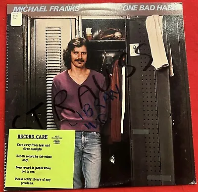 Michael Franks - One Bad Habit  Vinyl LP BSK 3427 1980 • $5