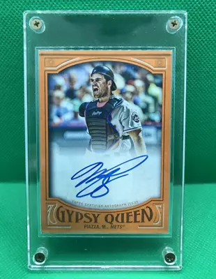 2016 TOPPS GYPSY QUEEN Mike Piazza ORANGE Signed Auto Autograph  #20/25 METS HOF • $495
