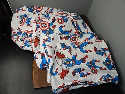 Pottery Barn Kids CAPTAIN AMERICA Marvel Comics 4 Piece FULL SIZE Sheet Set • $48