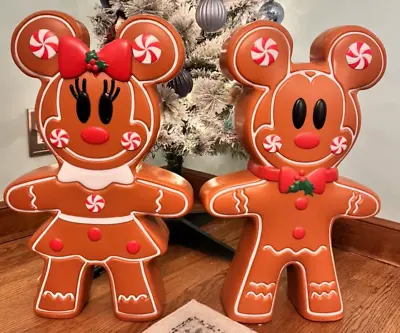 Gingerbread Disney Mickey & Minnie Mouse 22  Christmas Outdoor  Blow Mold NEW • $128.99