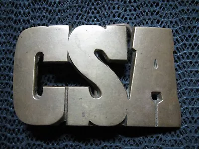 CSA CUT OUT BRASS BELT BUCKLE! VINTAGE! RARE! 1970s! TAIWAN! CIVIL WAR REBEL • $49.99