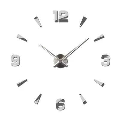£14.95 • Buy Adjustable 3D DIY Wall Clock Big Creative Numerals Stickers Wall Clock For Home 