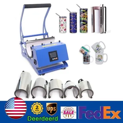 6 In 1 Tumbler Mug Heat Press Machine 6*Coaster For Mug Cup Bottle Cup Baking  • $208.06