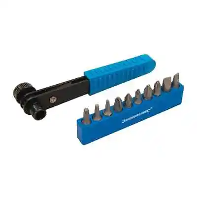 Silverline Offset Ratchet Screwdriver Bit Set Torx & Flat Bits 11pc - 404706 • £4.95