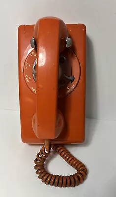 Vintage Stromberg Carlson Rotary Dial Wall Mounted Phone Orange Untested AS IS • $42