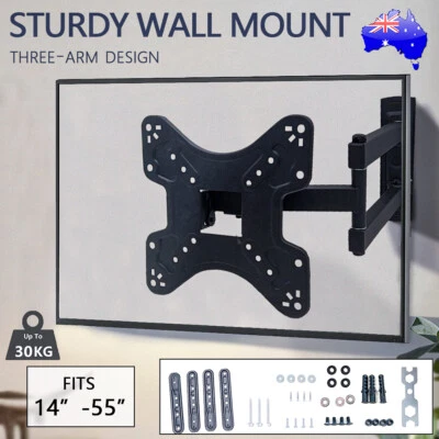 $28 • Buy Full Motion TV Wall Mount Bracket Swivel Tilt 14 32 37 40 42 50 52 55 Inch LCD