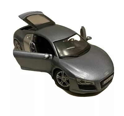 1:24 Car Audi R8 Maisto Special Edition 1/24 Scale Blue Grey Silver • £11.99