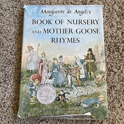 Vintage 1954 Book Of Nursery And Mother Goose Rhymes BIG Hardcover Book • $25