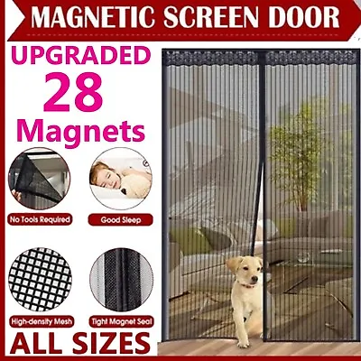 Magnetic Screen Door Mesh Curtain Durable Heavy Duty Mosquito Net Bug Hands Free • $8.79