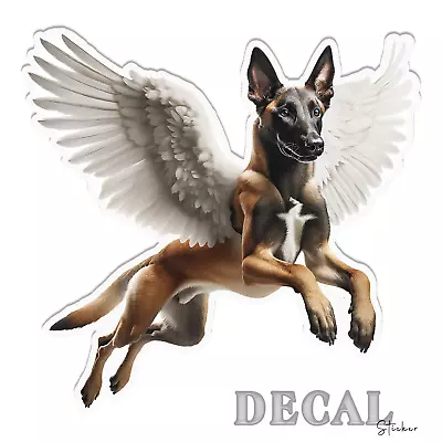 Belgian Malinois Winged Angel Vinyl Decal Sticker Indoor Outdoor 4 Sizes • $5