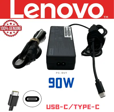 OEM Lenovo 90W USB-C Type-C AC Adapter Laptop PD Fast Charger Power Supply Cable • $10.99