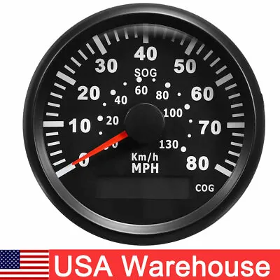 $55.35 • Buy 85MM GPS Speedometer Odometer Gauge 80MPH 130km/h Boat Car Truck Motorcycle USA 