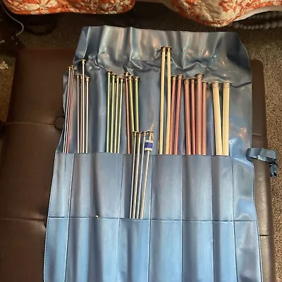 Vintage BOYE Knitting Needles 30pc With Roll Up Storage • $20