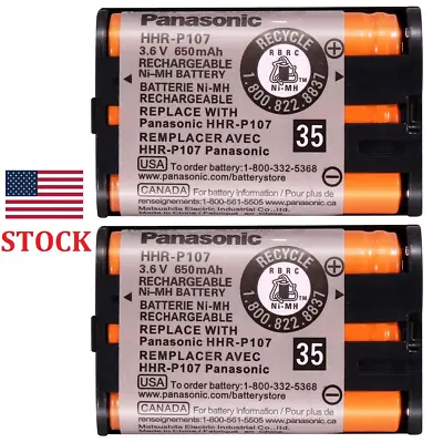 Panasonic NIMH HHR-P107 3.6V Cordless Telephones Rechargeable Batteries KX-TG US • $20.99