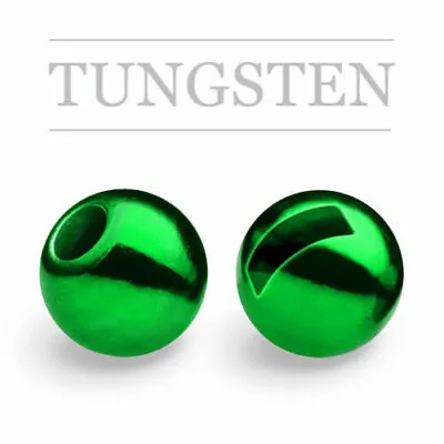 Metallic GREEN Slotted Tungsten Beads 2.5mm-4.0mm 3/32  7/64  1/8  5/32  • $2.49