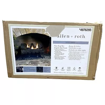 Allen + Roth 30000-BTU Natural Gas Or Propane Log Set Rustic Oak Vent Free • $240