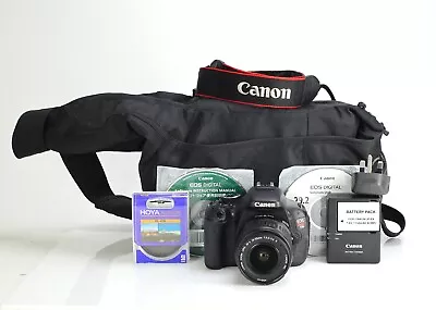 Canon EOS  Rebel T3i 600D DSLR Camera & EF-S 18-55mm II Zoom Lens Kit 6707 Shot • £179.99