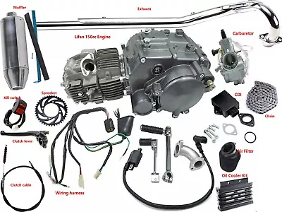 Lifan 150cc Engine Motor Kit Kick Start For YX Atomik 110cc 125cc 140cc Pit Bike • $944.66