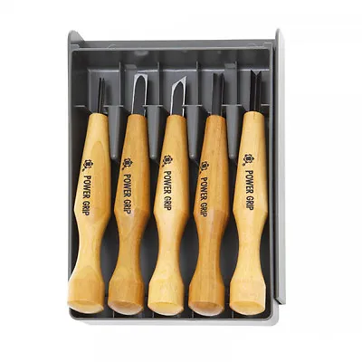 Japanese Power Grip Carving Tools 5pc Set Japanese Woodcarving Set • £42.99