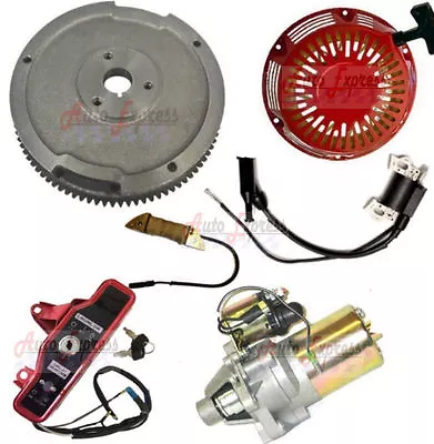 New Electric Starter Motor Kit W/recoil Ignition Coil Flywheel Fits Honda Gx160 • $79.99