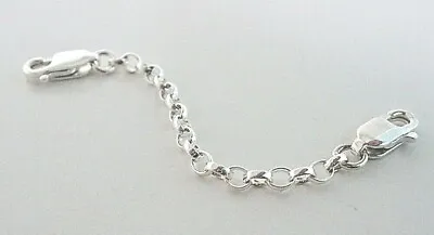 Sterling Silver Double Clasp Extension Safety Chain Extender - 60mm / 2.3  • £17.99