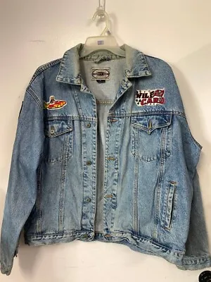 Vintage County Seat Jean Jacket Size XL With Patches • $51.82