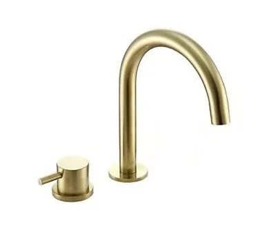 £39.99 • Buy New - Cross Water PRO125DNR Basin 2 Hole Spout Tap In Polished Brass Finish