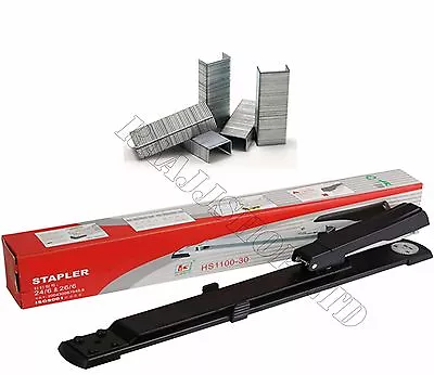 Premium Quality Long Arm Stapler + Free 3000 Staples Upt0 25 Sheets Boxed Packed • £10.48