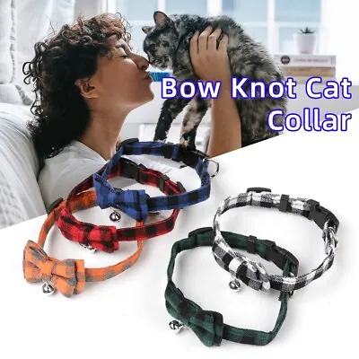 £3.26 • Buy Bow Tie Bell Bowknot Necktie Puppy Kitten Dog Cat Adjustable Collar
