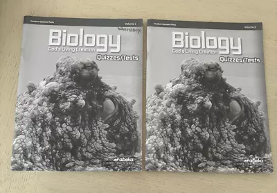 Abeka 10th Grade Biology Student  Quizzes/Tests Vol. 1 & 2  5th Ed. • $17.07