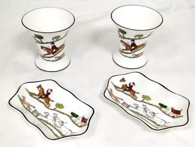 Coalport Bone China Hunting Scene Collection X4 Pieces - BB02 • £40