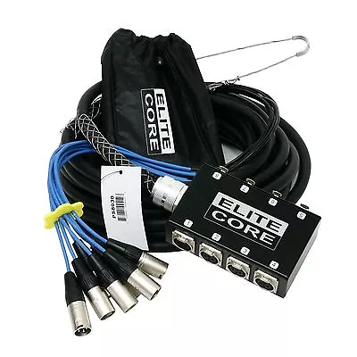 Elite Core 8 Channel 30' Pro Audio XLR Mic Snake Stage Studio Fan To Box • $124.99