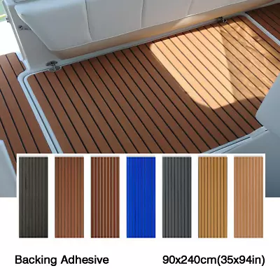 EVA Foam Boat Decking Sheet Mat Faux Teak Yacht Swim Deck Marine Flooring Option • $59.99