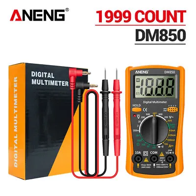 Digital Multimeter Voltmeter Battery Voltage Multi Tester Ac Dc Volt Ohm Amp Cur • £8.89