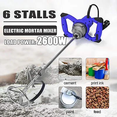 £45.85 • Buy Electric Plaster Paddle Mixer Drill Mortar Paint Cement Stirrer Whisk 2600W 240V