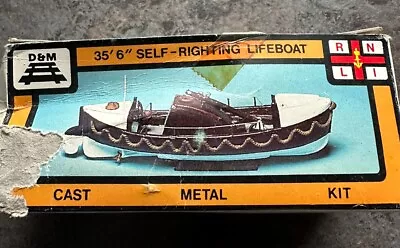 D&m Rnli R.n.l.i. Self Righting Life Boat Cast Metal Model Ship Boat Kit Box Lb7 • £20