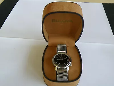 Bulova Accutron-Calibro 2181-ACCIAIO-CASSA To VITE-1970-BRACCIALE Elastico-Box • £409.78