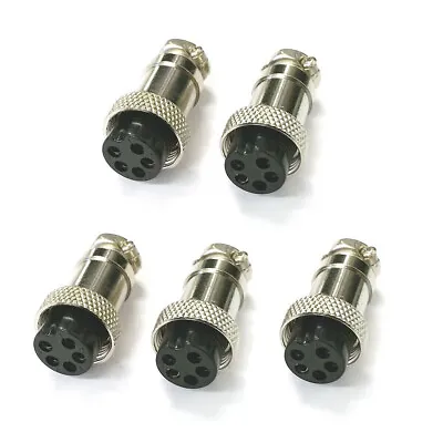 5 PCS 5 Pin Female & Male Microphone Connector For CB Radio Ham Plug • $13.99